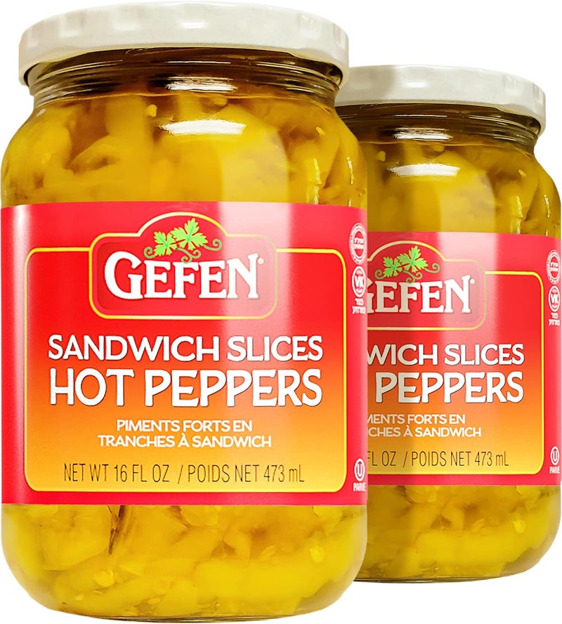 Gefen Sliced Hot Peppers 16oz (2 Pack) - Image 1